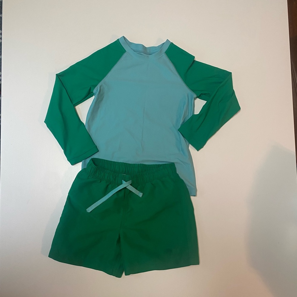Primary brand swim trunk and shirt